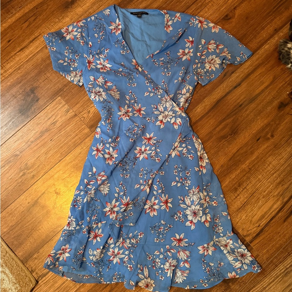 Banana Republic Blue Floral Mini Dress